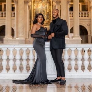 Moda Glam Delphine Strapless Mermaid Gown